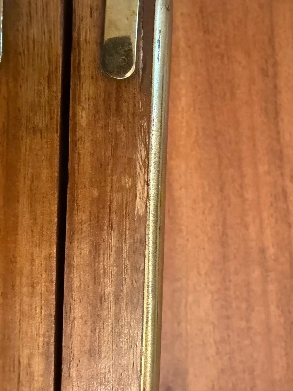 Vintage Sheesham Wood Brass Box Caspari 